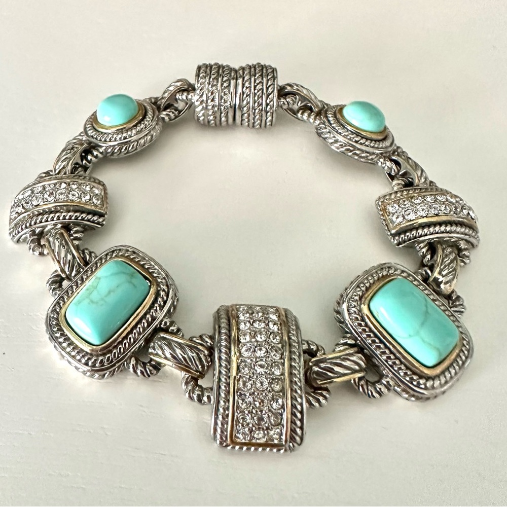 Southwest Style Faux Turquoise Bracelet